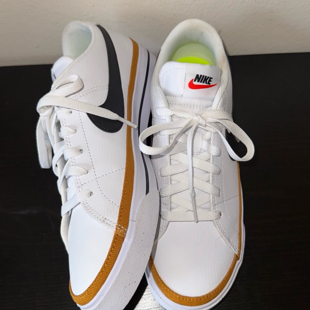 Nike Women’s White and Tan Sneakers